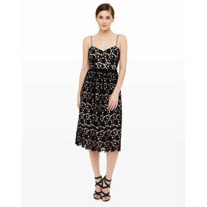Women's - Club Monaco Bolari Black Lace Midi Dress, Size 00